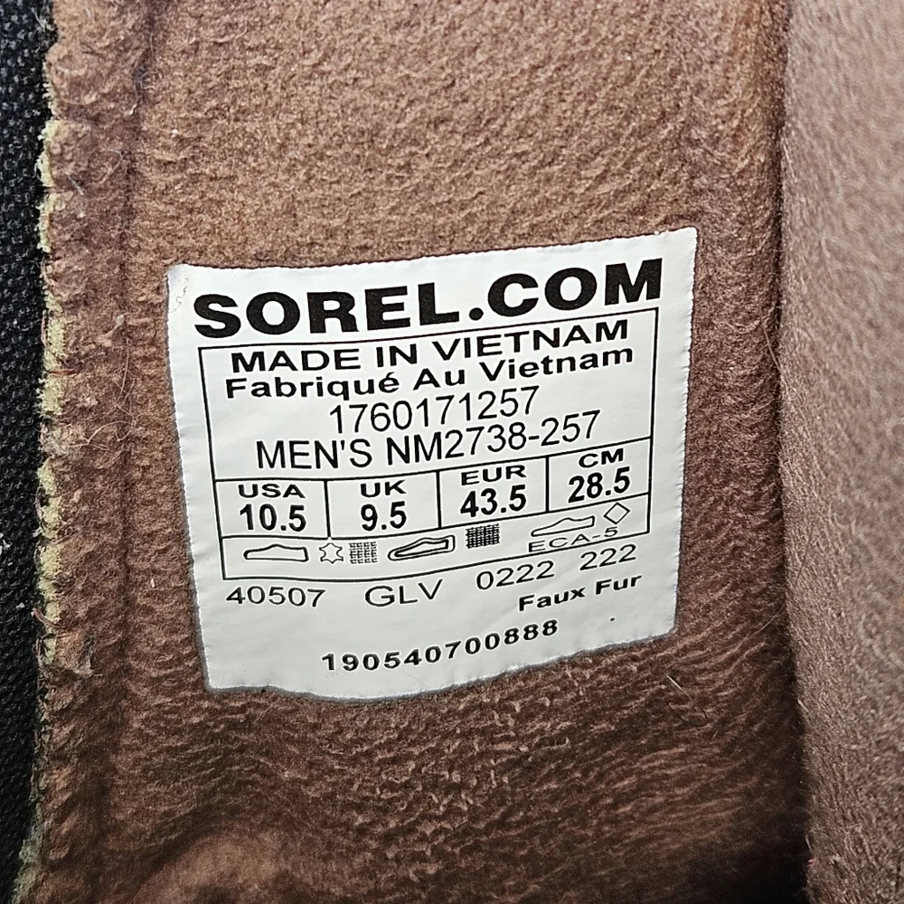 Sorel Buxton Pull On Waterproof Snow Boots Black Tan Brown Winter Delta Men 10.5